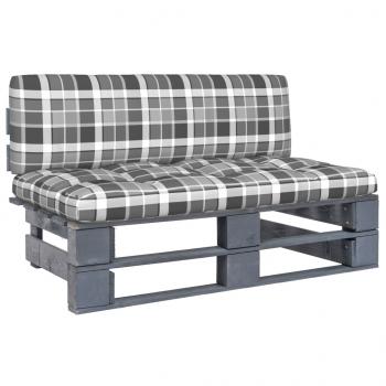 ARDEBO.de - Outdoor-Mittelsofa Paletten Imprägniertes Kiefernholz Grau