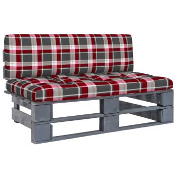 ARDEBO.de - Outdoor-Mittelsofa Paletten Imprägniertes Kiefernholz Grau