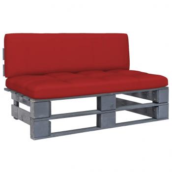 ARDEBO.de - Outdoor-Mittelsofa Paletten Imprägniertes Kiefernholz Grau