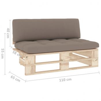 Outdoor-Mittelsofa Paletten Imprägniertes Kiefernholz