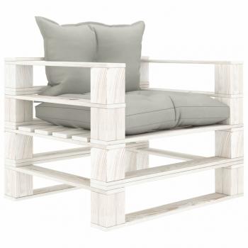 ARDEBO.de - Garten-Palettensofa mit Kissen in Taupe Holz