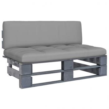 ARDEBO.de - Outdoor-Mittelsofa Paletten Imprägniertes Kiefernholz Grau