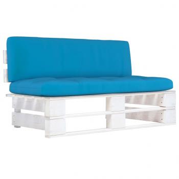 ARDEBO.de - Outdoor-Mittelsofa Paletten Kiefernholz Imprägniert Weiß