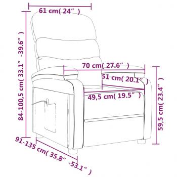 Aufstehsessel Braun Stoff