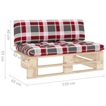 Outdoor-Mittelsofa Paletten Imprägniertes Kiefernholz