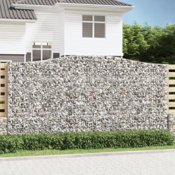 ARDEBO.de - Gabionen mit Hochbogen 4 Stk. 400x50x200/220cm Verzinktes Eisen