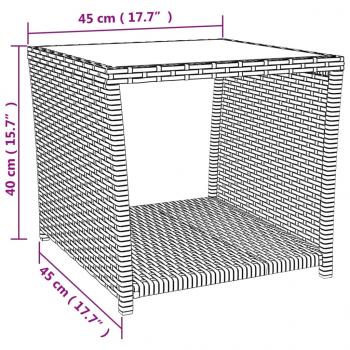 3-tlg. Garten-Lounge-Set Schwarz Poly Rattan & Stahl