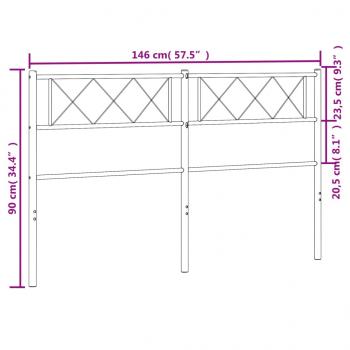 Kopfteil Metall Schwarz 140 cm