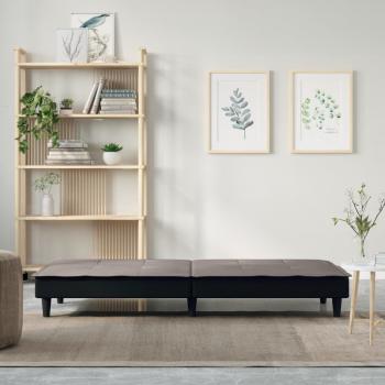 Schlafsofa Taupe Stoff