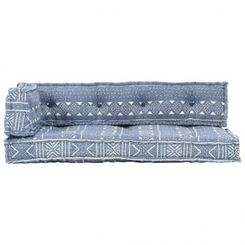 Palettensofa-Auflage Indigo Stoff Patchwork