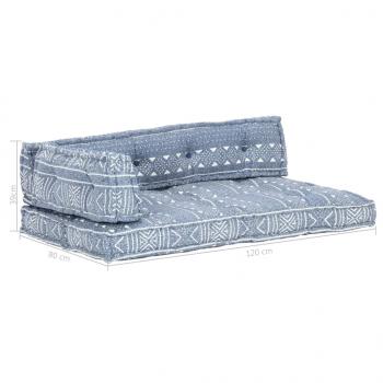 Palettensofa-Auflage Indigo Stoff Patchwork