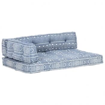 Palettensofa-Auflage Indigo Stoff Patchwork