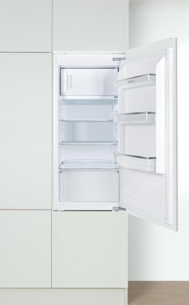 Amica EKSS 361 216 Einbau-Kühlschrank mit Gefrierfach, Nischenhöhe: 102 cm, 140 L, Schlepptür-Technik, elektronische Steuerung, Tür-Offen-Alarm, Inverter Kompressor, weiß (1195079)