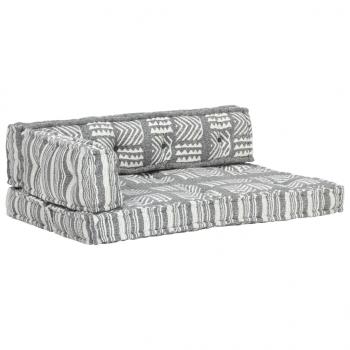 ARDEBO.de - Palettensofa-Auflage Grau Stoff Patchwork