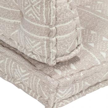 Palettensofa-Auflage Hellbraun Stoff Patchwork