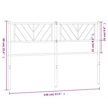 Kopfteil Metall Schwarz 140 cm