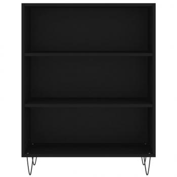 Highboard Schwarz 69,5x34x180 cm Holzwerkstoff