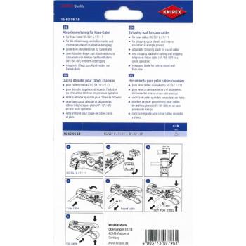 Knipex Abisolierwerkzeug f. Koaxkabel RG59, RG6, RG7, RG11