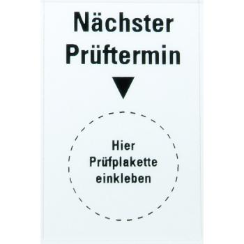 ARDEBO.de - Kabel-Plaketten, transparent "nächster Prüftermin" (8 St.)