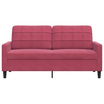 2-Sitzer-Sofa Weinrot 140 cm Samt