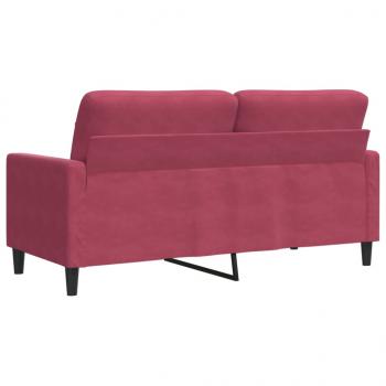 2-Sitzer-Sofa Weinrot 140 cm Samt