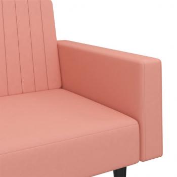 Schlafsofa 2-Sitzer Rosa Samt