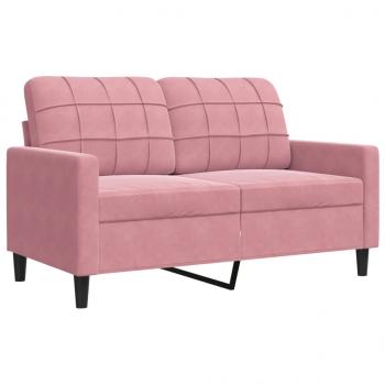 2-Sitzer-Sofa Rosa 120 cm Samt