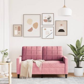 2-Sitzer-Sofa Rosa 120 cm Samt