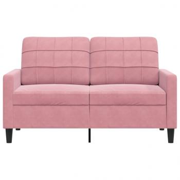 2-Sitzer-Sofa Rosa 120 cm Samt