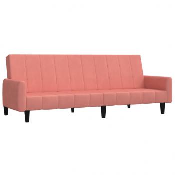 Schlafsofa 2-Sitzer Rosa Samt