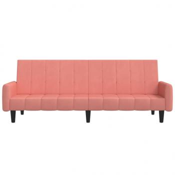 Schlafsofa 2-Sitzer Rosa Samt