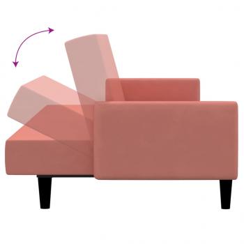 Schlafsofa 2-Sitzer Rosa Samt