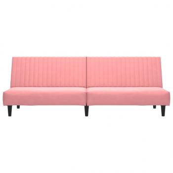 Schlafsofa 2-Sitzer Rosa Samt