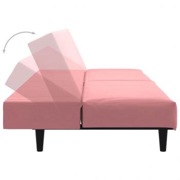 Schlafsofa 2-Sitzer Rosa Samt