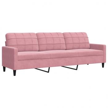 3-Sitzer-Sofa Rosa 210 cm Samt