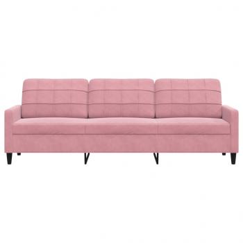 3-Sitzer-Sofa Rosa 210 cm Samt