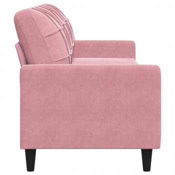 3-Sitzer-Sofa Rosa 210 cm Samt