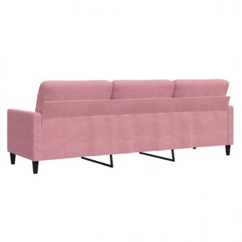 3-Sitzer-Sofa Rosa 210 cm Samt