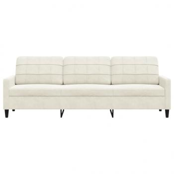 3-Sitzer-Sofa Creme 210 cm Samt