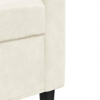 3-Sitzer-Sofa Creme 210 cm Samt