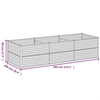 Hochbeet 290x100x69 cm Cortenstahl