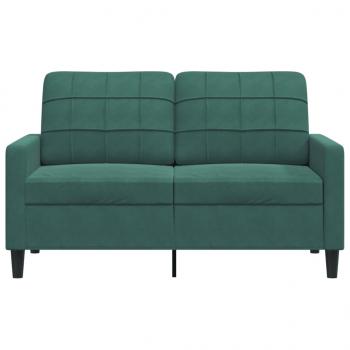 2-Sitzer-Sofa Dunkelgrün 120 cm Samt