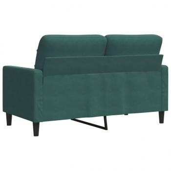 2-Sitzer-Sofa Dunkelgrün 120 cm Samt