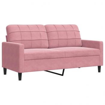 2-Sitzer-Sofa Rosa 140 cm Samt