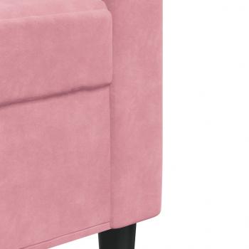 2-Sitzer-Sofa Rosa 140 cm Samt