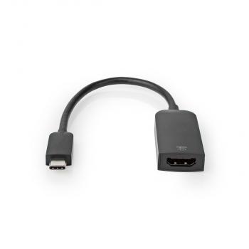 USB-C? Adapter | USB 3.2 Gen 1 | USB-C? Stecker | HDMI? Ausgang | 4K@60Hz | 0.20 m | Rund | Vernickelt | PVC | Schwarz | Plastikbeutel