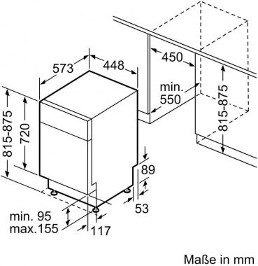 Siemens SR43ES24ME iQ300 Unterbau-Geschirrspüler, 45 cm breit, 10 Maßgedecke, aquaStop, HomeConnect, varioSpeed Plus, varioFlex Korbsystem, gebürsteter Stahl