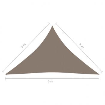 Sonnensegel Oxford-Gewebe Dreieckig 5x5x6 m Taupe