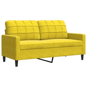 2-Sitzer-Sofa Gelb 140 cm Samt