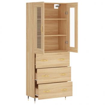 Highboard Sonoma-Eiche 69,5x34x180 cm Holzwerkstoff